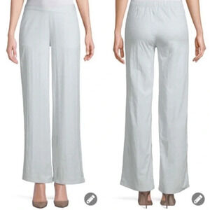 Onia Mila Checkered Wide Leg Pants Women's Blue Size XS